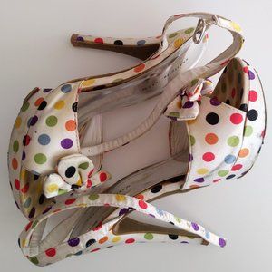🌈 Charlotte Russe rainbow polka dot shoes 🌈